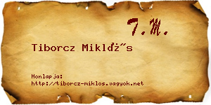 Tiborcz Miklós névjegykártya