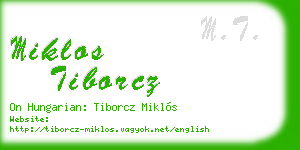 miklos tiborcz business card