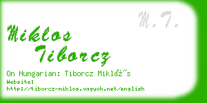 miklos tiborcz business card